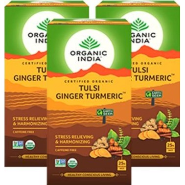 ORGANIC INDIA TULSI TUMERIC GINGER THÉ