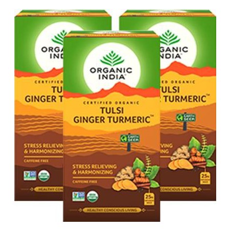 ORGANIC INDIA TULSI TUMERIC GINGER THÉ