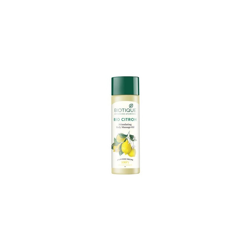 HUILE DE MASSAGE CORPOREL STIMULANTE BIOTIQUE BIO CITRON