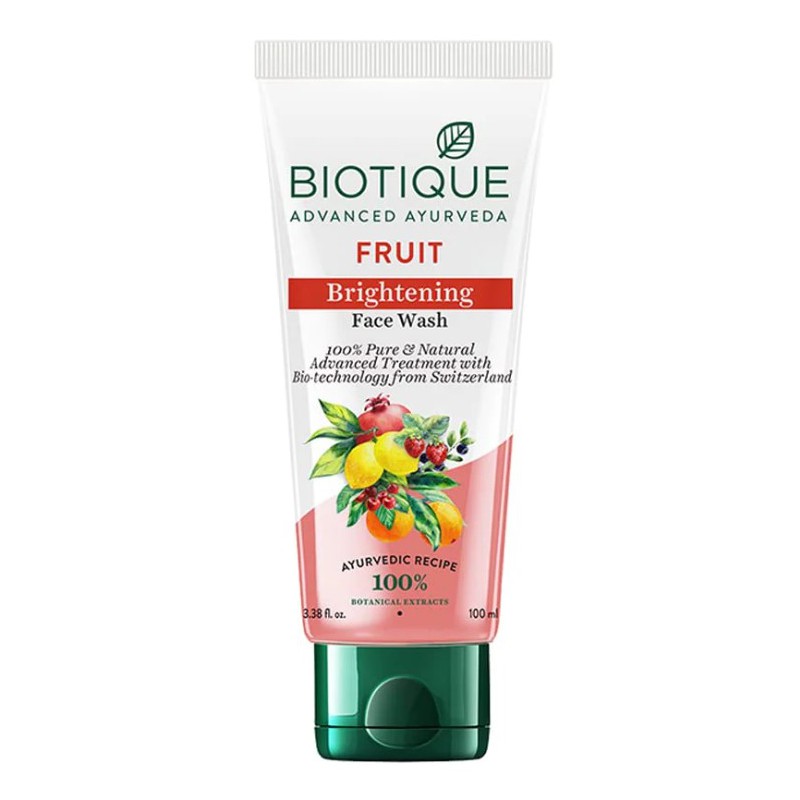 Nettoyant visage éclaircissant aux fruits Biotique 100 % pur et naturel 150 g