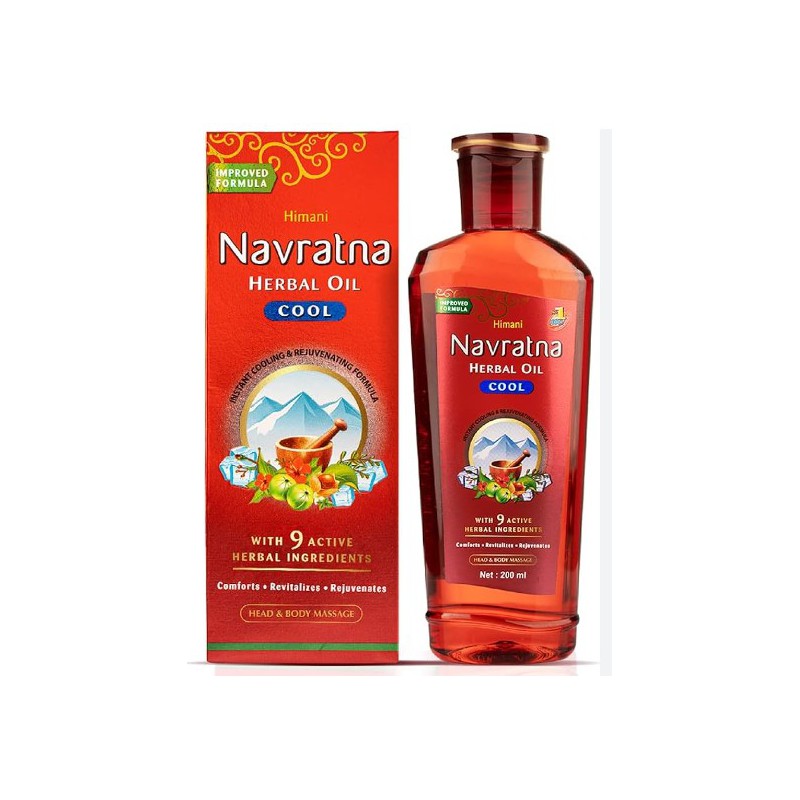 Huile fraîche ayurvédique Navratna 200 ml