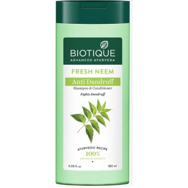 Shampooing Antipelliculaire Avec Revitalisant Biotique Fresh Neem 340 Ml