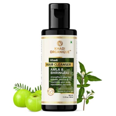 Khadi Organique Amla & Bhringraj Nettoyant Capillaire (Shampooing) - 210 Ml