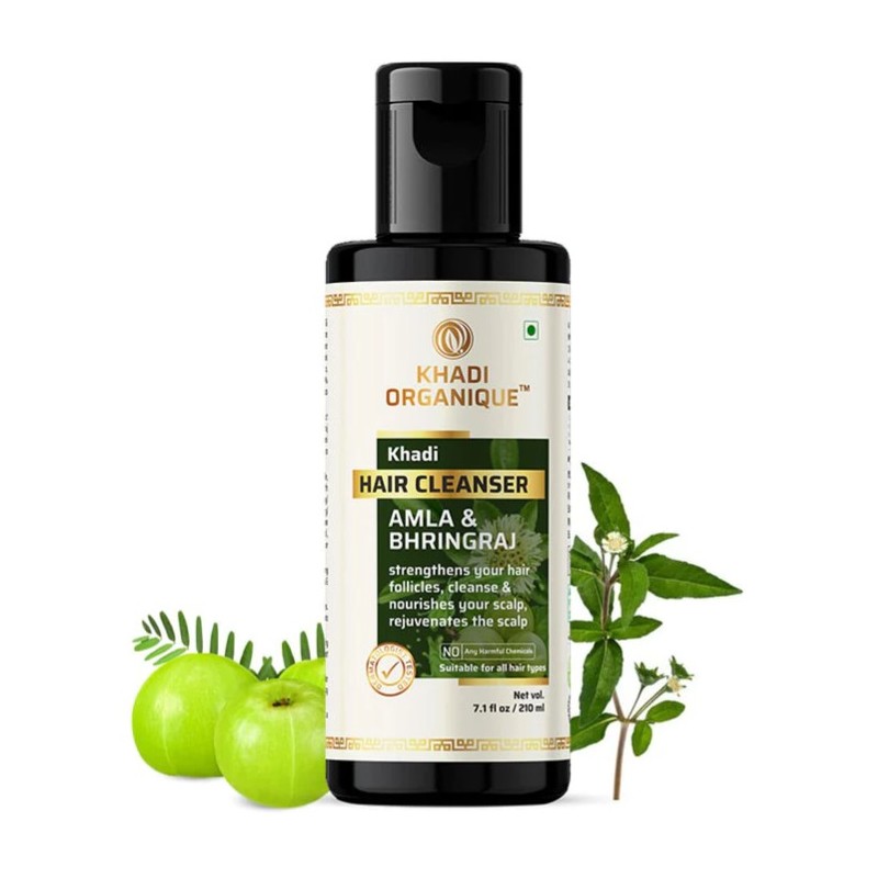 Khadi Organique Amla & Bhringraj Nettoyant Capillaire (Shampooing) - 210 Ml