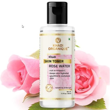 Tonique pour la peau à l'eau de rose biologique Khadi