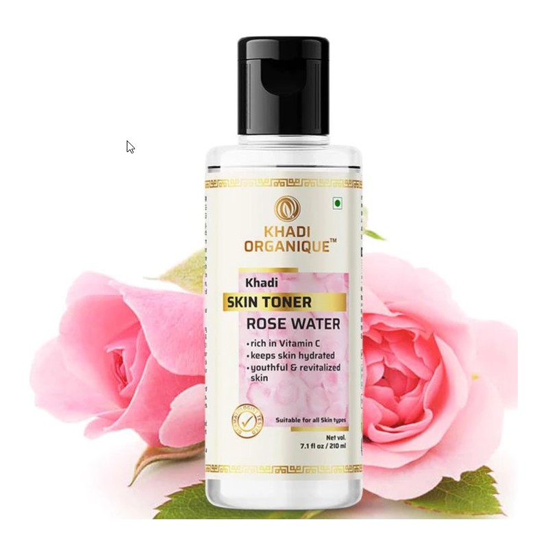 Tonique pour la peau à l'eau de rose biologique Khadi