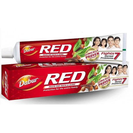 DENTIFRICE ROUGE BIO À BASE DE PLANTES - DABUR RED 200 GM