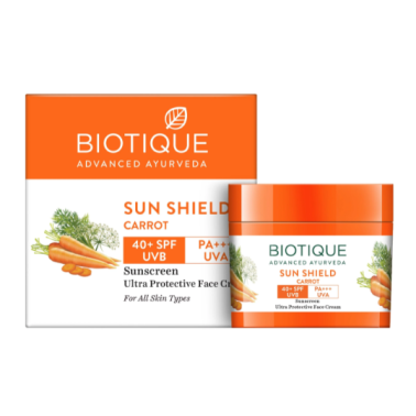 Biotique Sun Shield Carotte Crème Solaire 40+Spf 50g