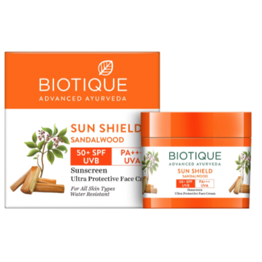 Biotique Sun Shield Sandalwood 50+Spf Suncreen 50 gm