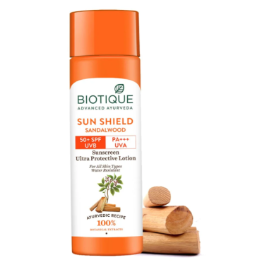 Biotique Sun Shield Sandalwood 50+Spf Suncreen Lotion 120 Ml