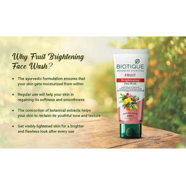 Biotique Fruit Brightening Face Wash 100% Pure & Natural 150 gm